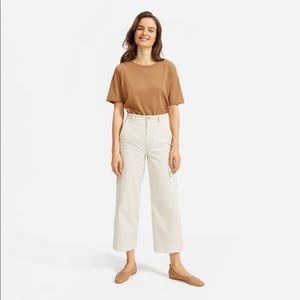 Everlane Wide Leg Crop Pant | size 12, sandstone